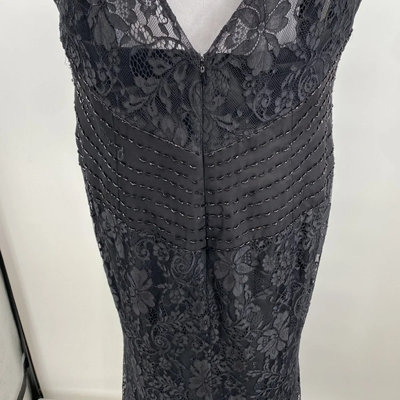 Jade Couture Formal Mother of the Bride Dress Womens Size 16 Black Lace Beaded - Picture 8 of 14